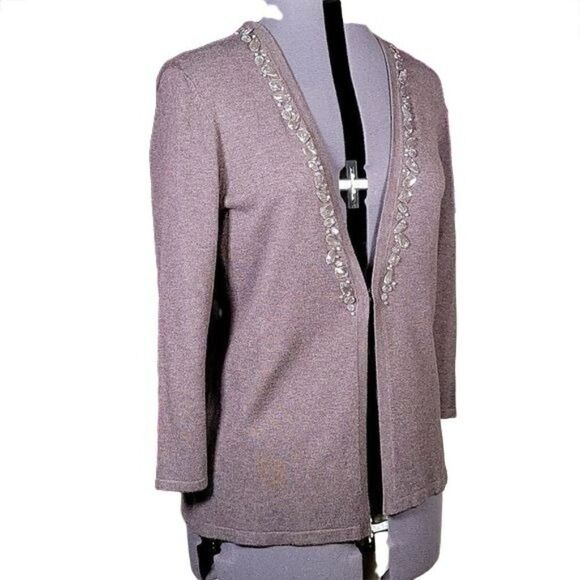 Jones New York Embellished Cardigan Sz MP - Picture 1 of 12